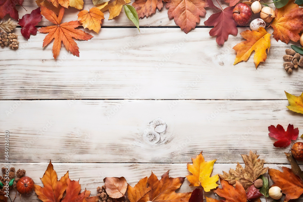 Obraz premium 秋のイメージの背景デザイン素材