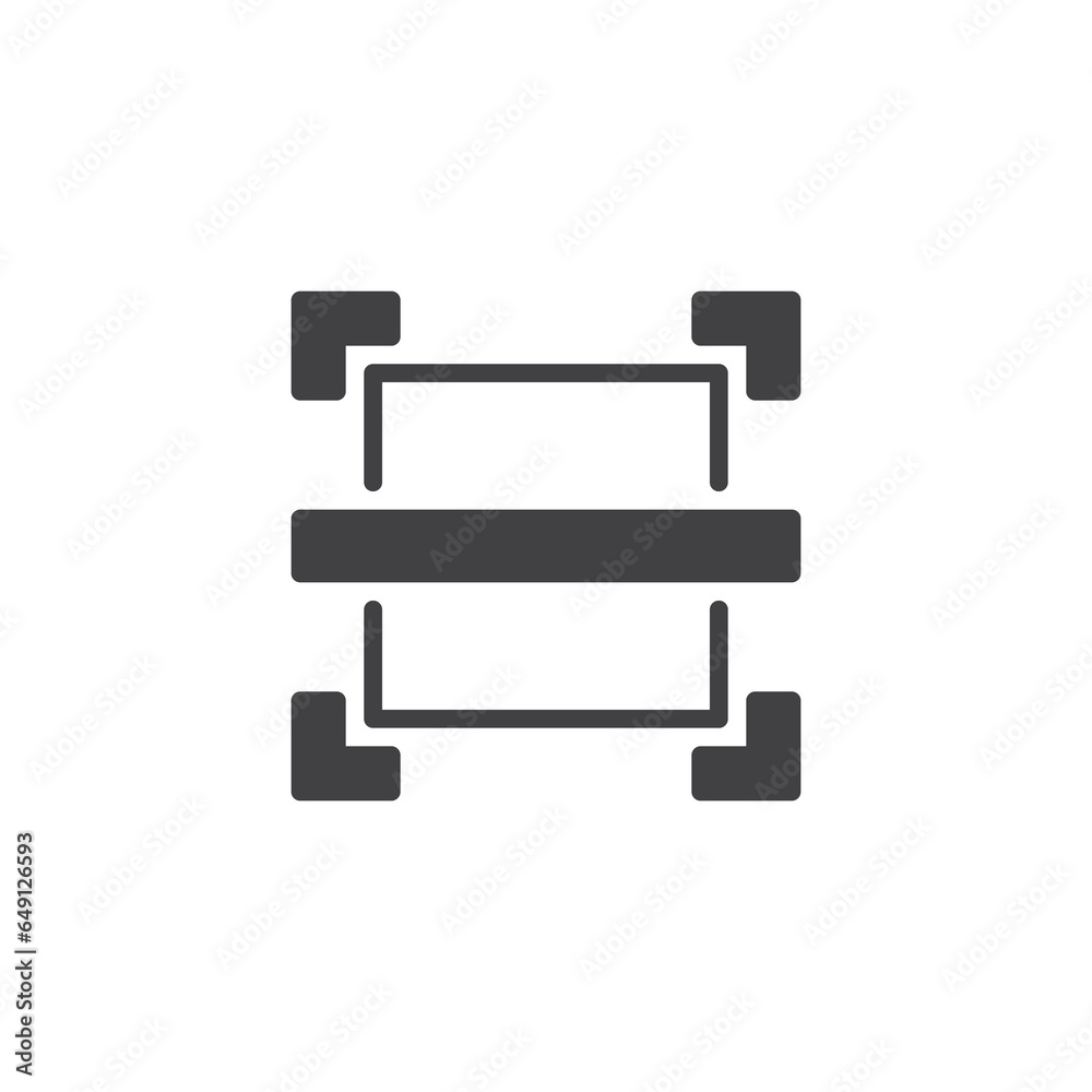 Scanning identification vector icon Scanning identification vector icon