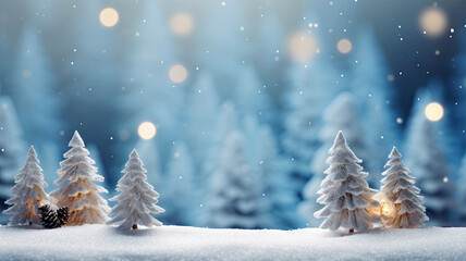 Christmas background with christmas baubles, gifts decoration - Xmas theme