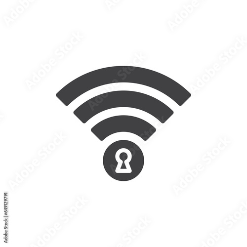 Secure wifi access vector icon