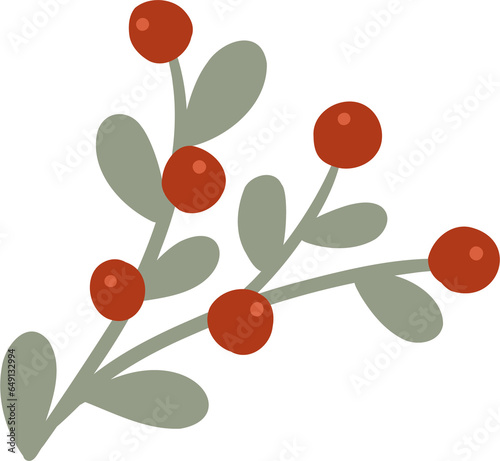Christmas festive element clipart isolated, winter holidays
