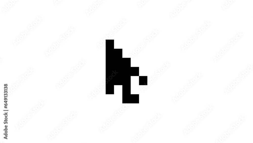Computer mouse click cursor in voxel
