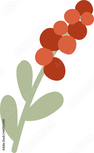 Christmas festive element clipart isolated, winter holidays