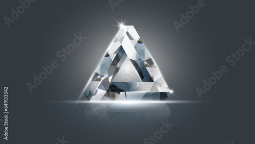 Diamond Triangle infinity with background.