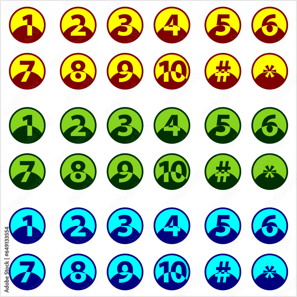 Number Center Aligned Inside Circle One To Ten Number Center Aligned Inside Circle One To Ten