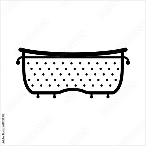 Colander Icon, Kitchen Cullender Utensil Icon