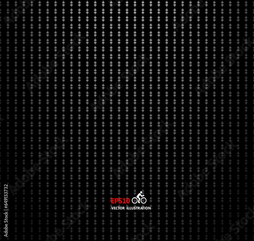 Black metal texture steel background. Perforated sheet metal. Elegant black background vector illustration.