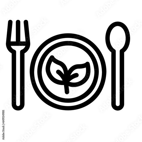 healthy food outline icon