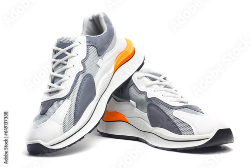 White sneaker isolated on white background,