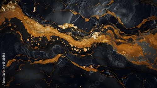 A captivating abstract marble liquid acrylic texture with a stylish trend color and a glimmer of gold