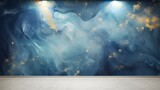 Abstract modern marble liquid acrylic consistency with fashionable color and gold. Wallpaper on the wall