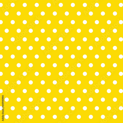 abstract geometric white polka dot pattern with yellow background.