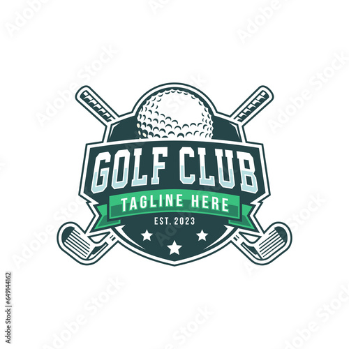 Golf logo vector template design illustration for golf club