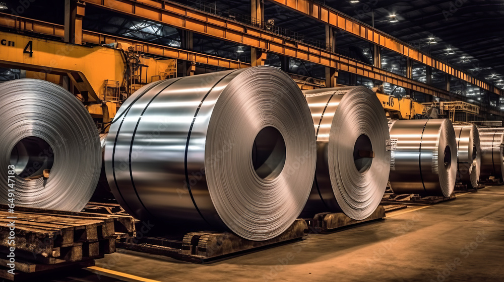 rolls of steel sheet in a warehouse generative ai rolls of steel sheet in a warehouse generative ai