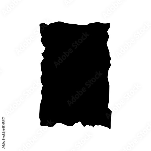 Torn paper icon vector. Torn sheet illustration sign. Piece of paper symbol or logo.