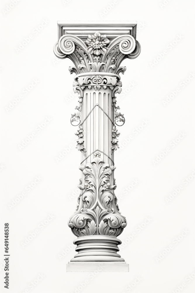 Drawing of the column on a neutral background.