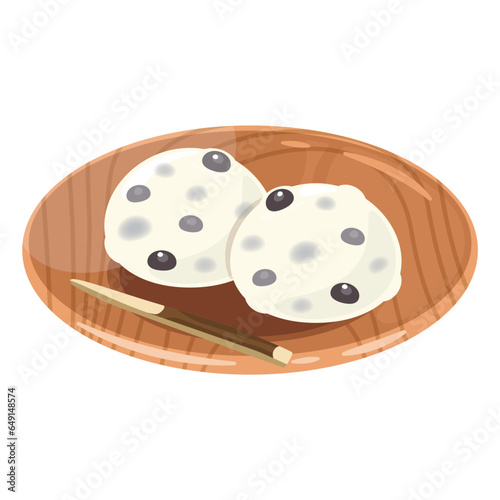 豆大福　木皿