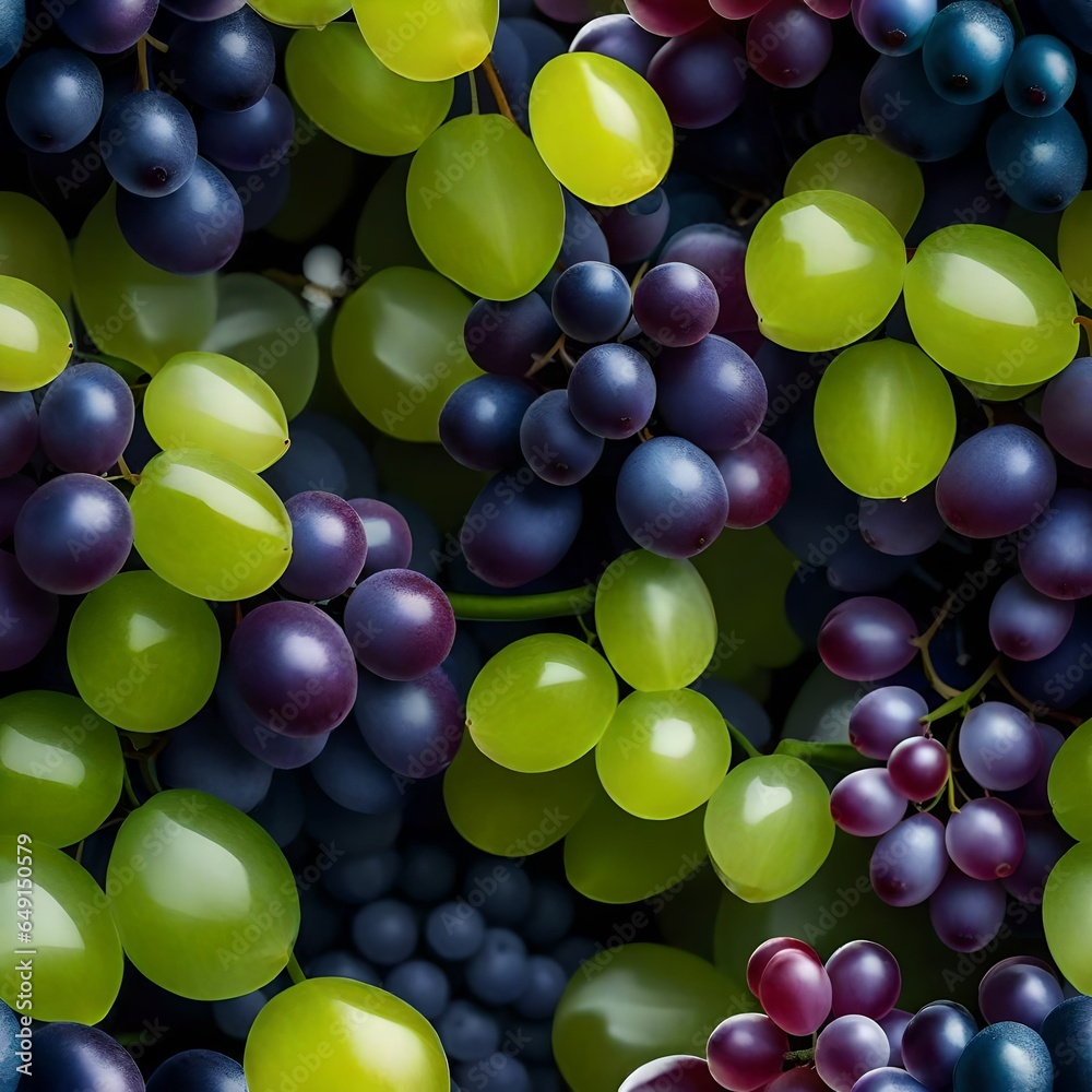 Image of a luscious bunch of grapes of various colors. Green, purple. Image of a luscious bunch of grapes of various colors. Green, purple.