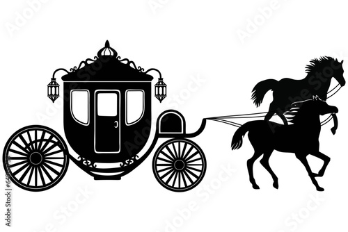 carriage two horse set