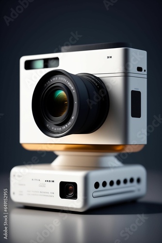 A digital camera designed by Dieter Rams. Intricate details