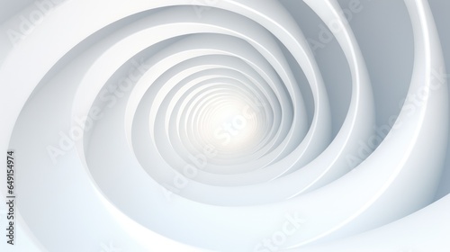 white tunnel background pattern, spiral  texture, clean and simple  photo