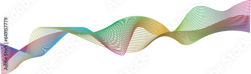 spectrum gradient line wave for element design