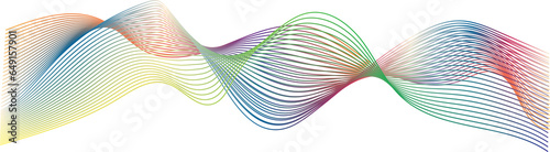 spectrum gradient line wave for element design