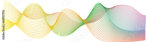 spectrum gradient line wave for element design