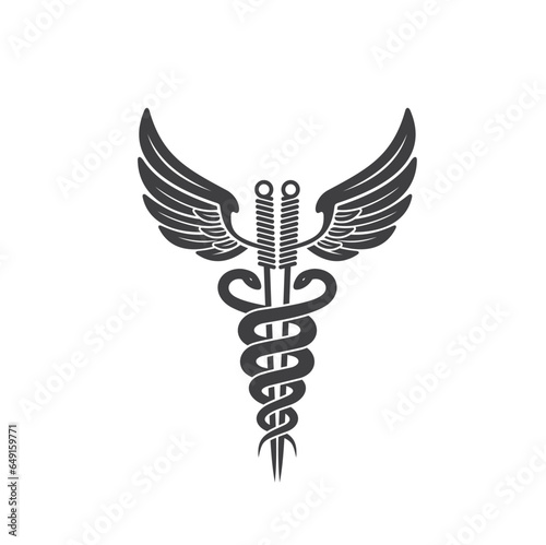 illustration of acupuncture, acupuncture to restore health and fitness.