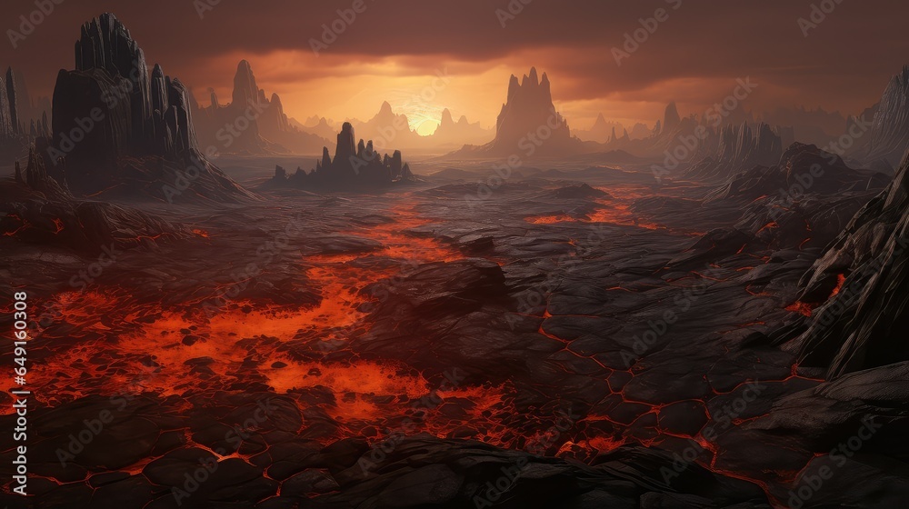 nature lava fields vast illustration landscape rock, volcanic sky, tourism scenic nature lava fields vast