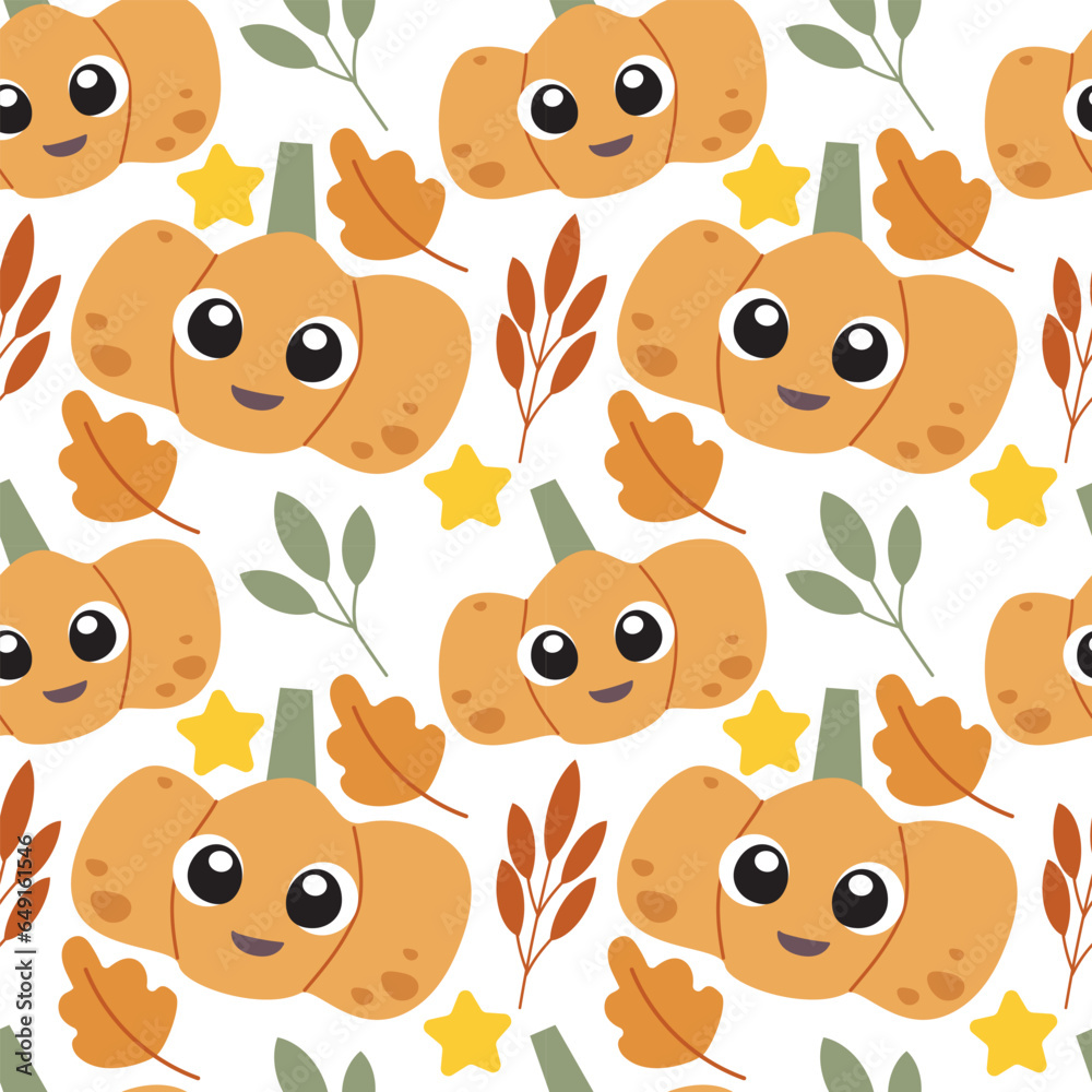 Naklejka premium Vector cute illustration, pattern with cute character . Colorful element for different design uses and print.