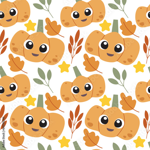 Vector cute illustration, pattern with cute character . Colorful element for different design uses and print.