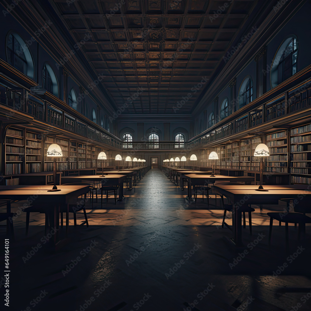 Serene Library Space