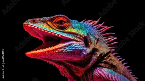 Furious Lizard in High-Resolution Image. Capturing Intense Emotions