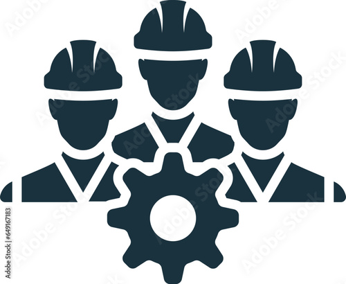 Workforce icon. Monochrome simple sign from operation management collection. Workforce icon for logo, templates, web design and infographics.