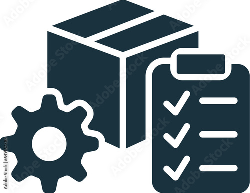 Inventory management icon. Monochrome simple sign from operation management collection. Inventory management icon for logo, templates, web design and infographics.