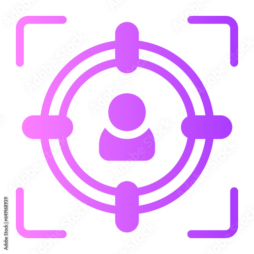 target audience gradient icon