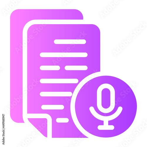 transcript gradient icon