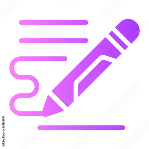 writing gradient icon