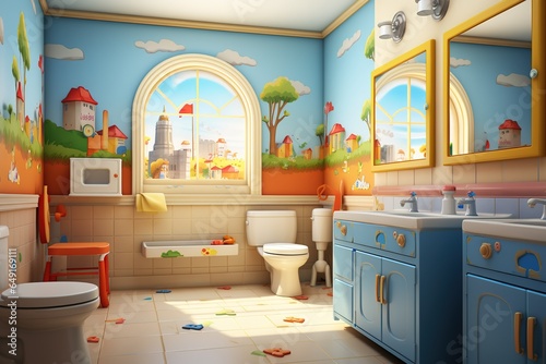 Nursery restroom in a kindergarten