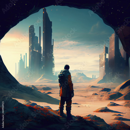 Exploring an extraterrestrial enclave: a traveller's odyssey on a futuristic alien planet