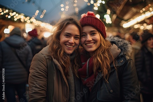 Friends at Christmas market