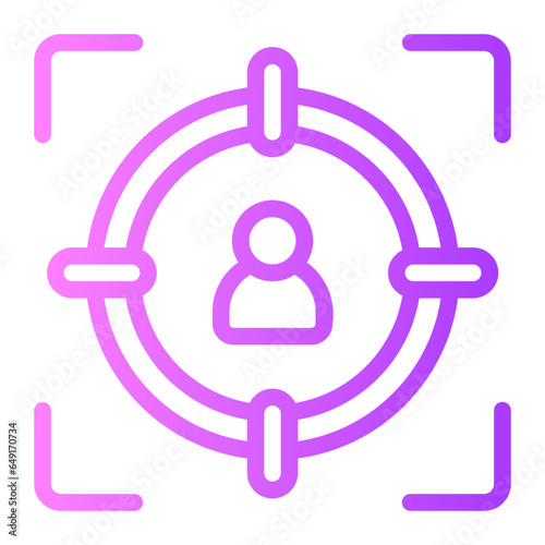 target audience gradient icon