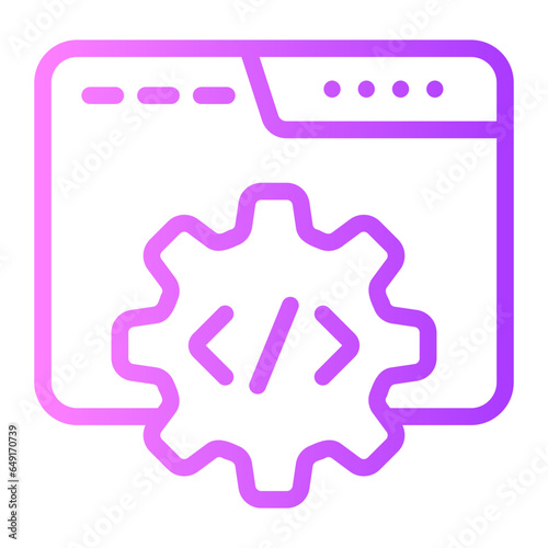 web development gradient icon