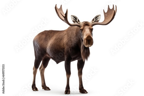 American moose on white