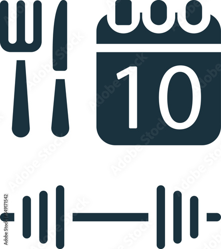 Daily routine icon. Monochrome simple sign from productivity collection. Daily routine icon for logo, templates, web design and infographics.