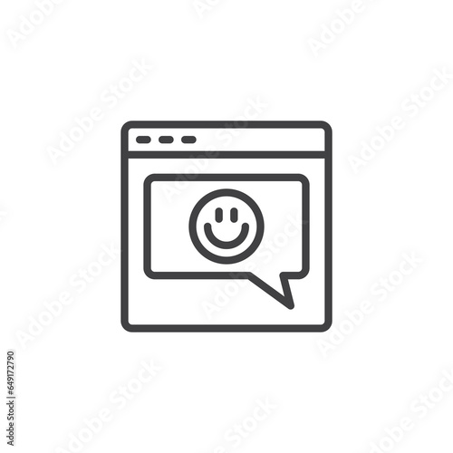 Customer feedback line icon