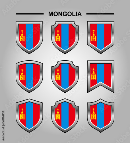 Free Download Mongolia National Emblems Flag and Luxury Shield - GFXLoad