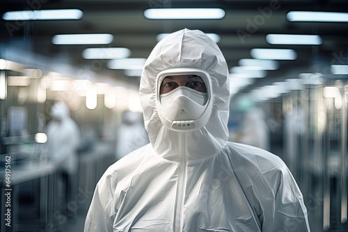 Person in ppe suit