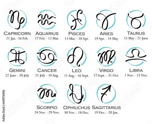 New horoscope with 13 zodiac signs with names and dates. Astrology, stars, sky, constellations, astronomy, ascendant, astrologer, astropsychology, fortune telling, natal chart, Ophiuchus. Casual style photo